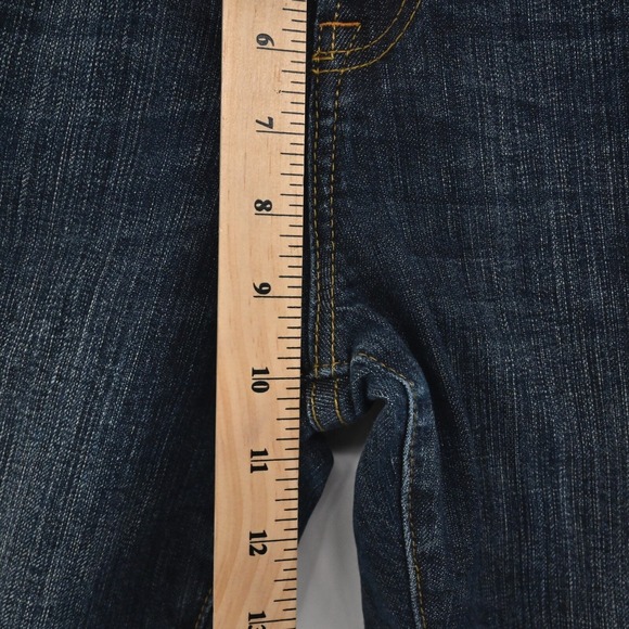 Vtg Y2k VGS Womens Jeans Size 8 Dark Wash Mid‎ Rise Slim Straight Leg Stretch - Picture 3 of 13